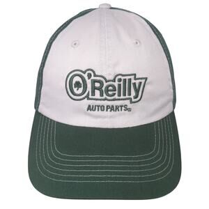 O'Reilly Auto Parts Strapback Baseball Cap Green One Size Adjustable Embroidered